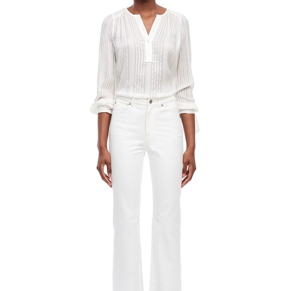 Rebecca Taylor Tops - Rebecca Taylor Lace Striped silk blouse NWT